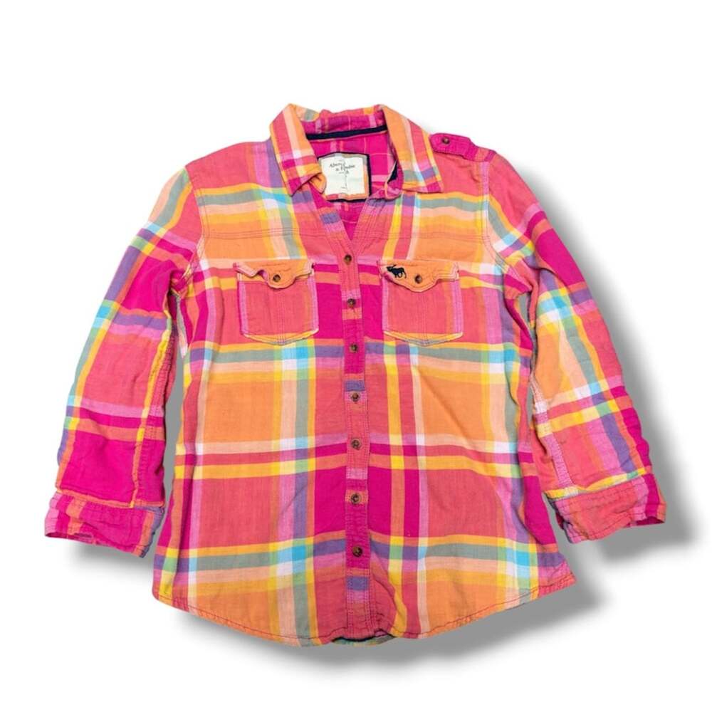 Y2K Abercrombie & Fitch Plaid Button Up Shirt